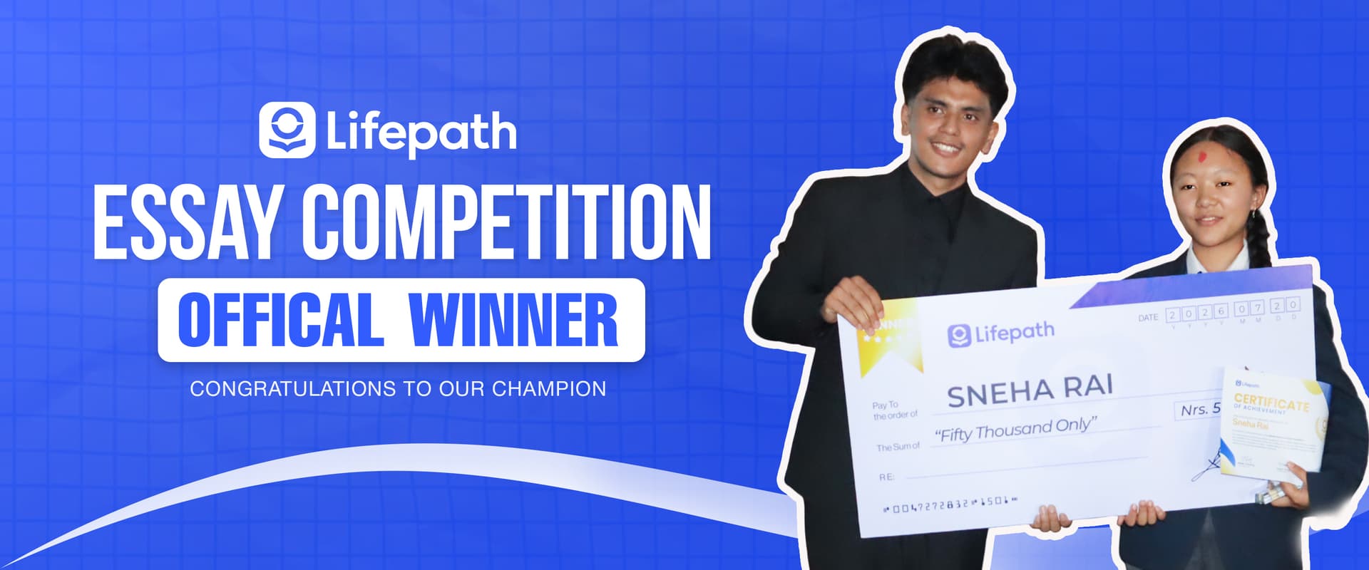 LifePath Nepal Celebrates Sneha Rai’s Remarkable Achievement